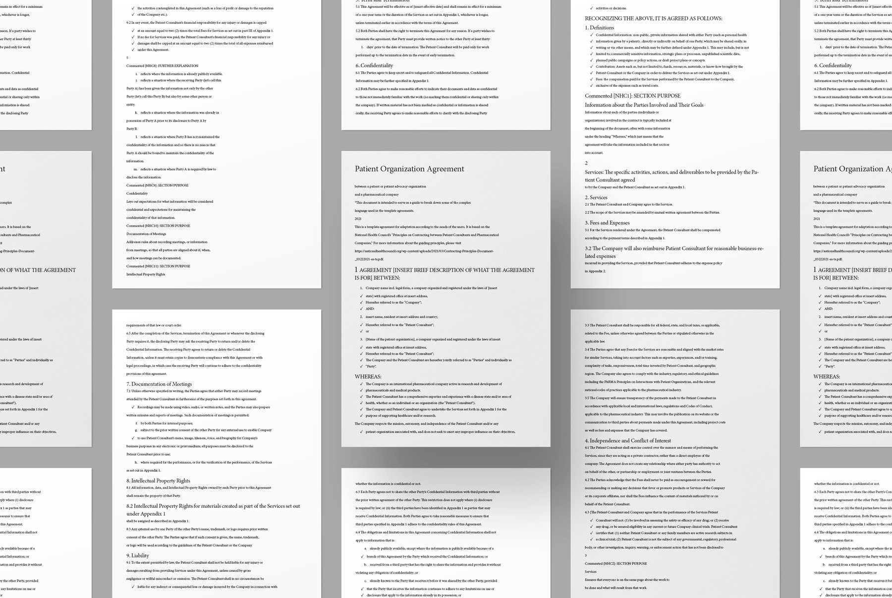 Original contract document — dense, unformatted legal text with no visual hierarchy