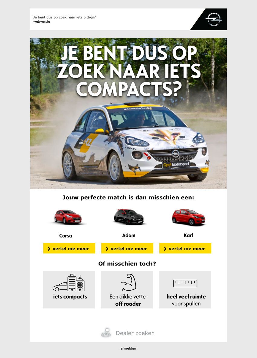 Opel vervanging email