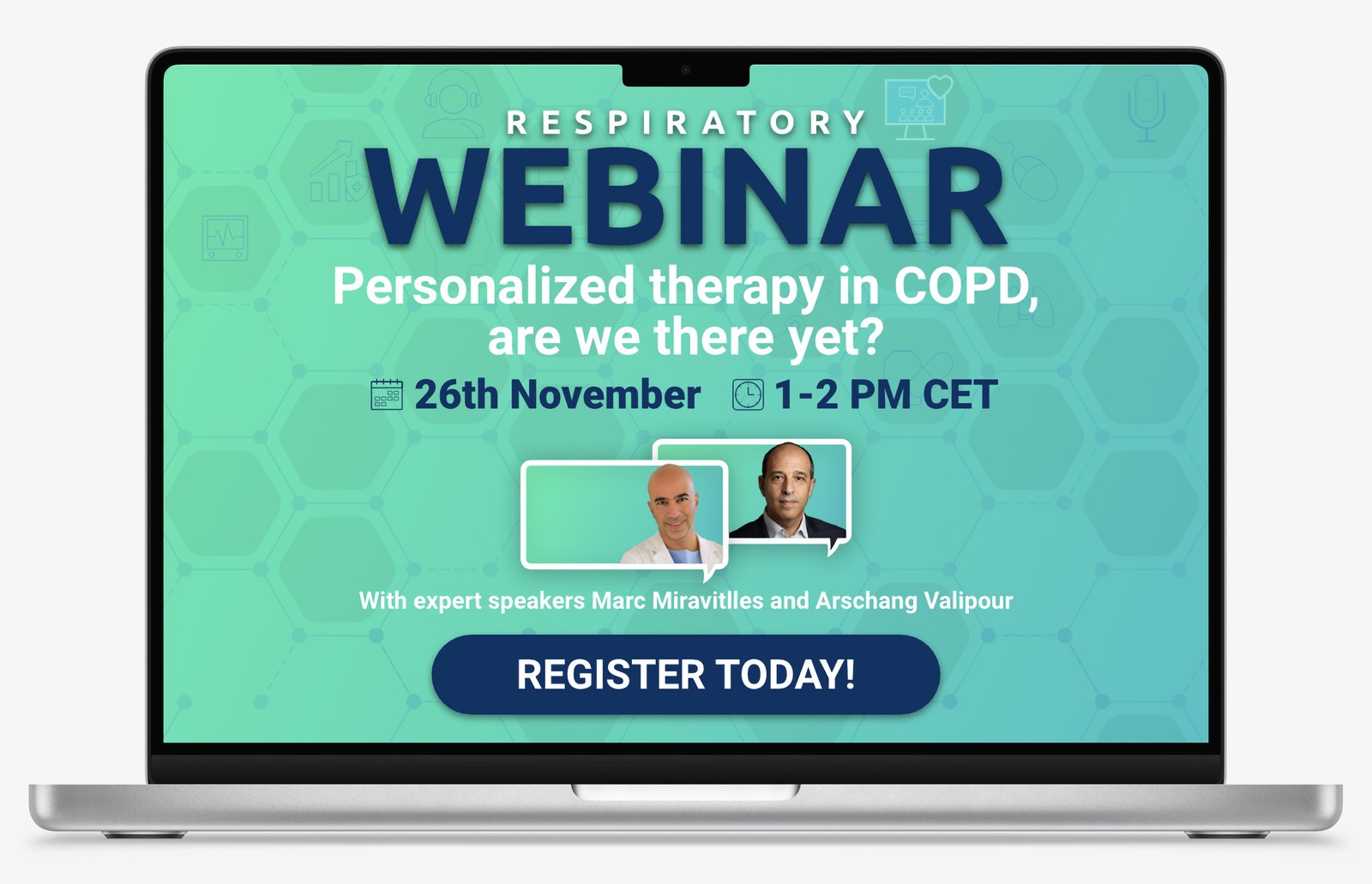 Respiratory webinar landing page